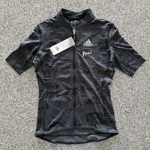 Adidas Parley Cycling Jersey Full Zip SS Bib Womens Size L Black HF9020